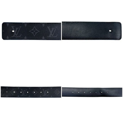 Louis Vuitton Belt Ceinture LV Line Black Blue Monogram Eclipse Reversible — view 4