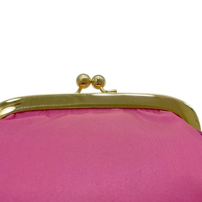 Prada Coin Case Pink Tessuto Kiss Lock Purse Wallet Nylon — view 8