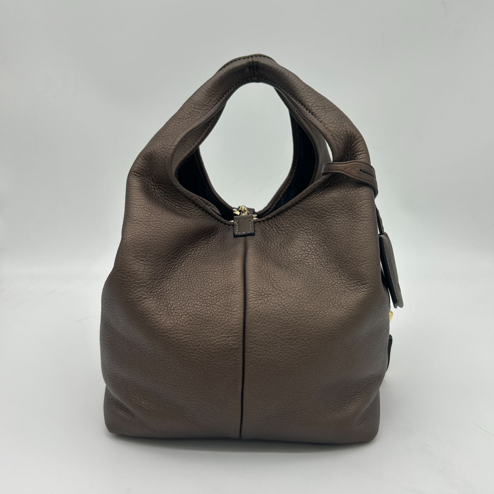 Loewe Karie Tote Canvas Leather Gold — view 4