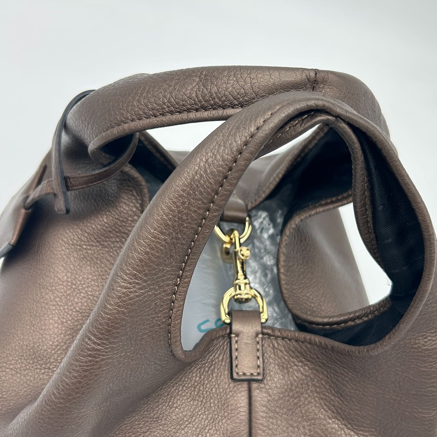 Loewe Karie Tote Canvas Leather Gold — view 8