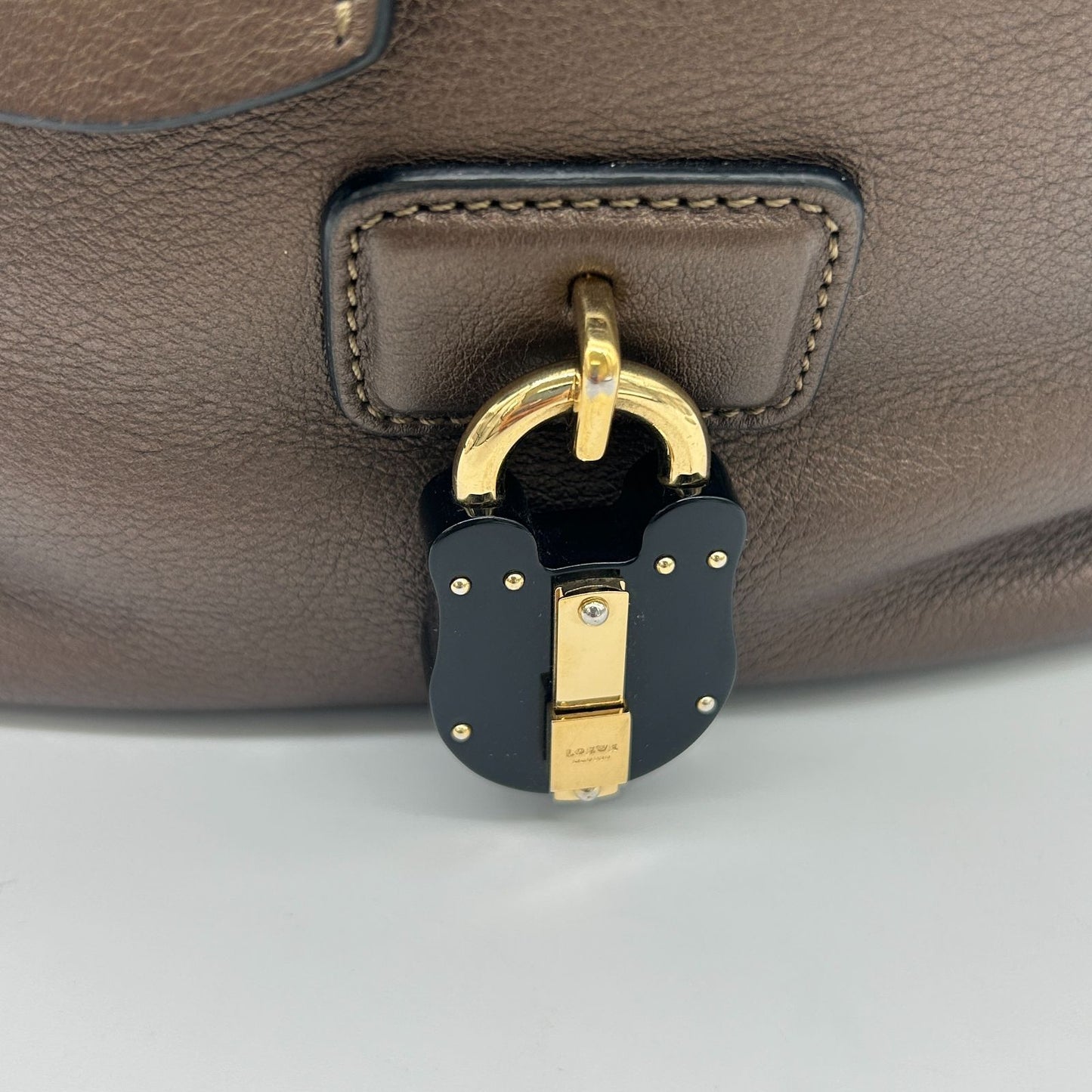 Loewe Karie Tote Canvas Leather Gold — view 6