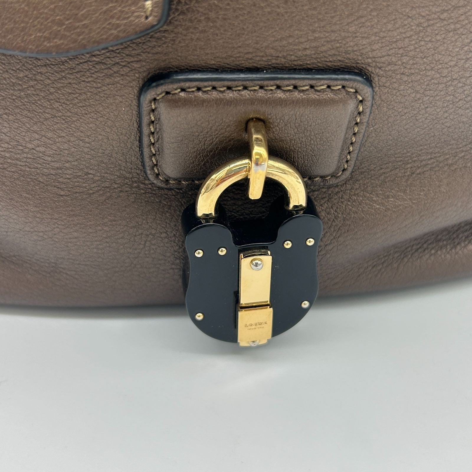 Loewe Karie Tote Canvas Leather Gold — view 6