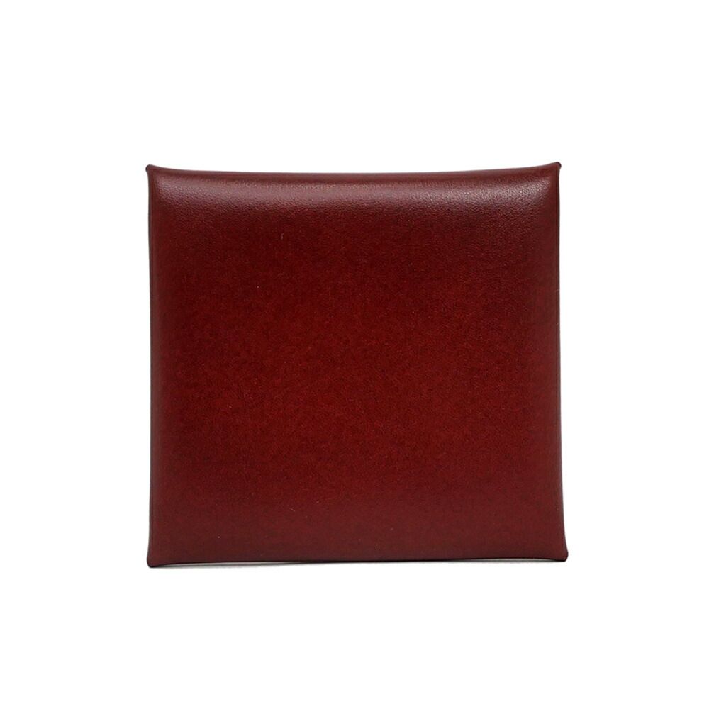 Hermes Bastia Rouge Calf Coin Case Purse — view 2