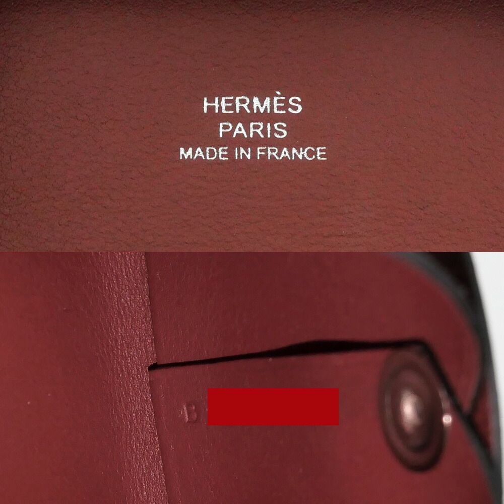 Hermes Bastia Rouge Calf Coin Case Purse — view 6