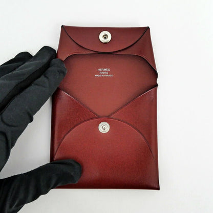 Hermes Bastia Rouge Calf Coin Case Purse — view 5