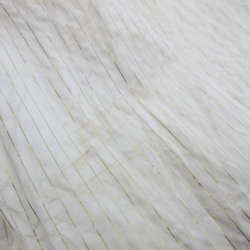 Saint Laurent Paris 37 14.5 Silk Striped Dress Shirt Long Sleeve Hiyo Beige — view 7
