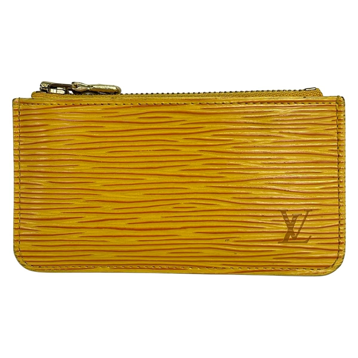 Louis Vuitton Coin Case Epi Pochette Cles Jaune Leather