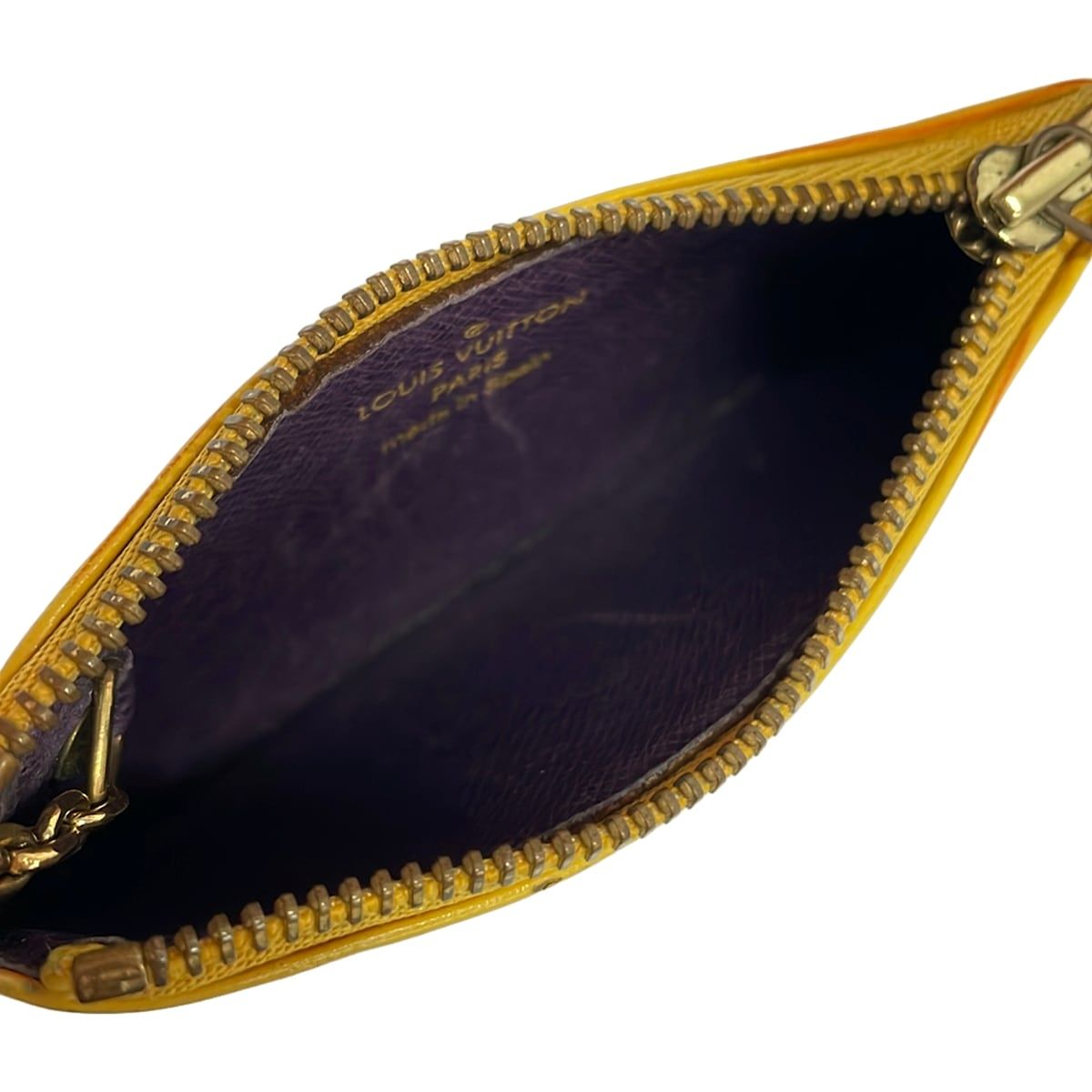 Louis Vuitton Coin Case Epi Pochette Cles Jaune Leather — view 3