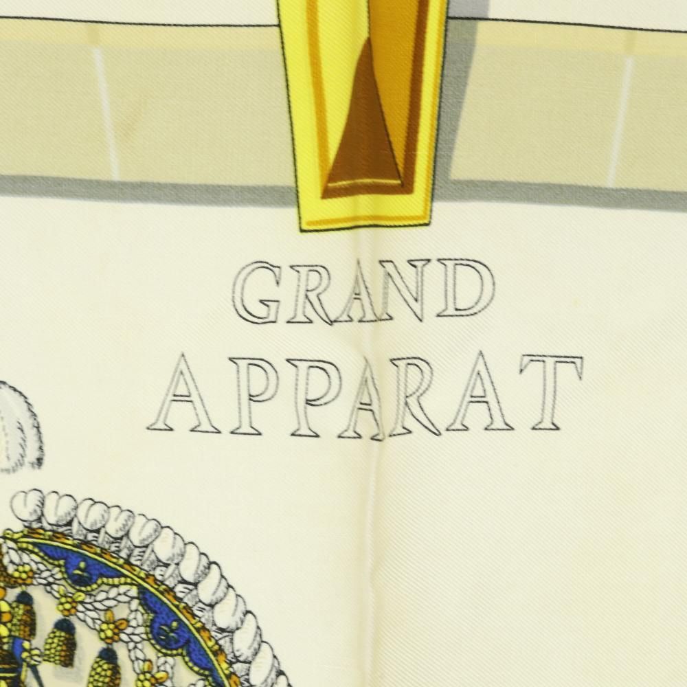 Hermes Scarf Carre 90 Grand Apparat Dressed Horse Ivory — view 2