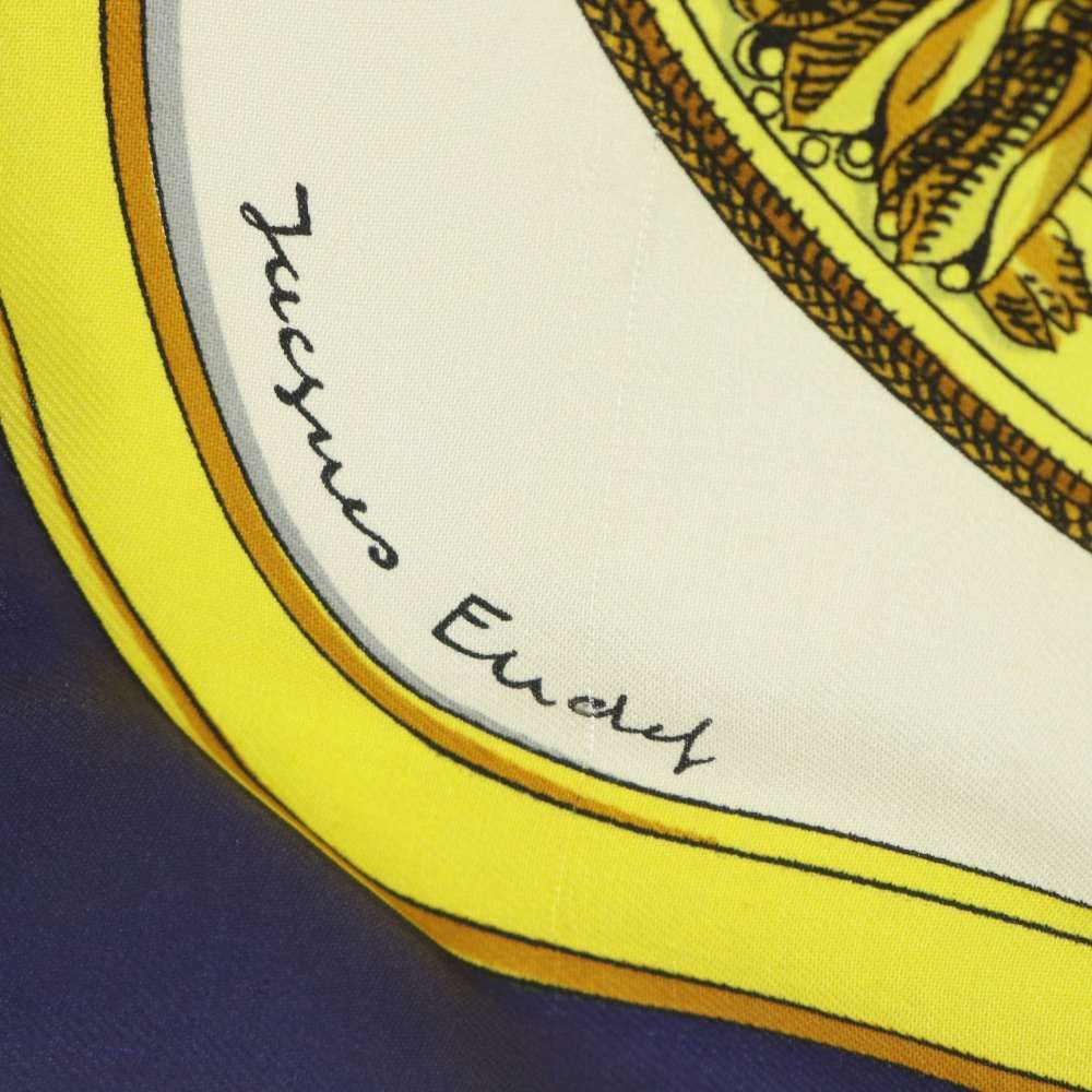 Hermes Scarf Carre 90 Grand Apparat Dressed Horse Ivory — view 5