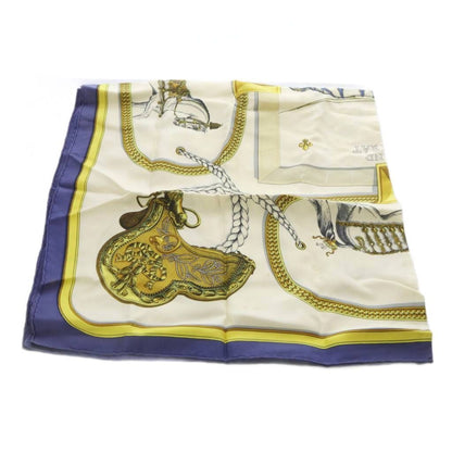 Hermes Scarf Carre 90 Grand Apparat Dressed Horse Ivory — view 7
