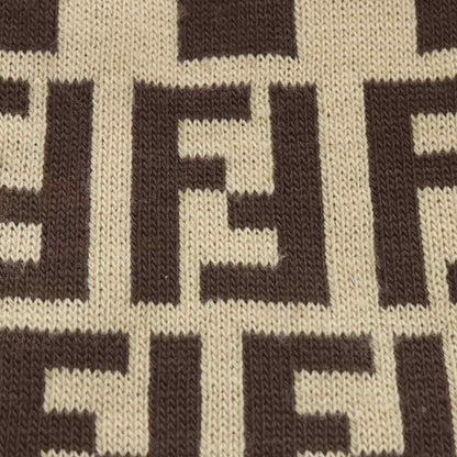 Fendi Scarf Zucca Pattern Stripe Logo Beige — view 4