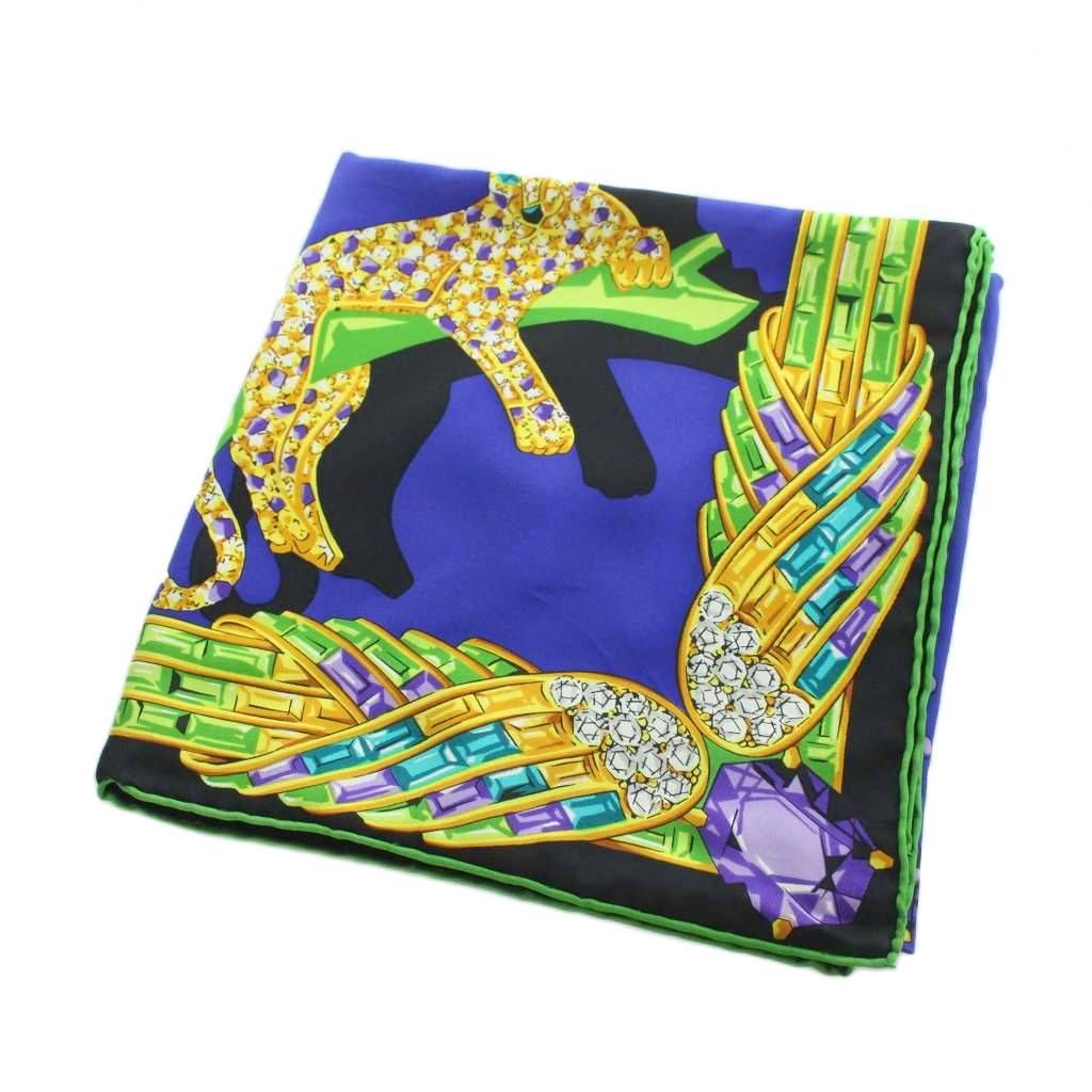 Cartier Large Scarf Shawl Ring Logo All Pattern Silk Multicolor — view 2