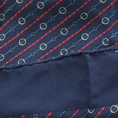Hermes Carre 55 Scarf Belt Pattern All Bandana Silk Navy Red SS — view 4