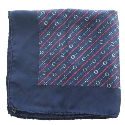 Hermes Carre 55 Scarf Belt Pattern All Bandana Silk Navy Red SS — view 2