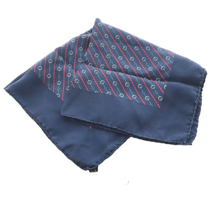 Hermes Carre 55 Scarf Belt Pattern All Bandana Silk Navy Red SS — view 3