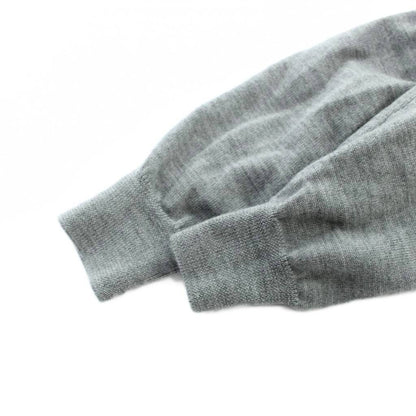 Celine Knit Sweater Triomphe Logo Embroidery Crew Neck Long Sleeve XS Gray — view 4