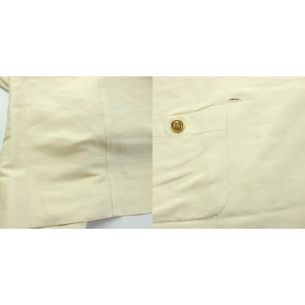 Chanel Vintage Dress Long Gold Button Short Sleeve 34 Beige MW — view 9