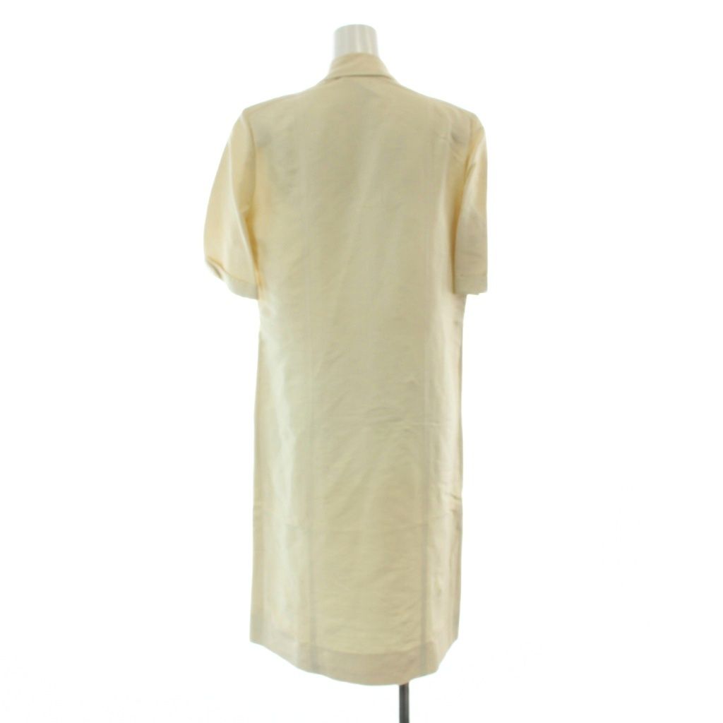 Chanel Vintage Dress Long Gold Button Short Sleeve 34 Beige MW — view 3