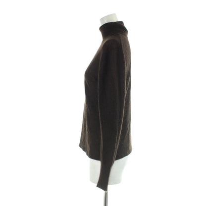 Hermes Knit Top Turtleneck Sweater Cashmere Long Sleeve M Brown — view 3