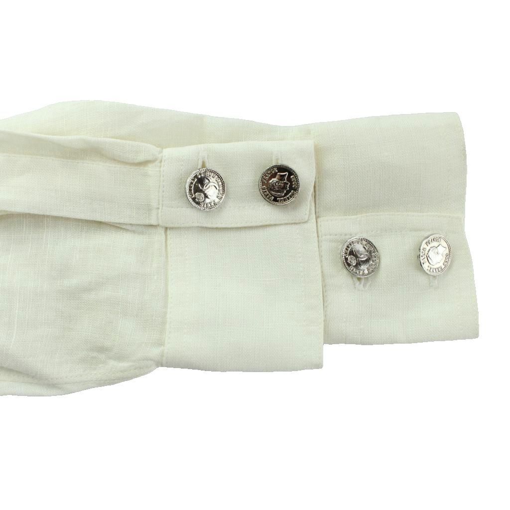 Chanel Vintage Shirt Blouse Long Sleeve Lightweight Mademoiselle Coin Button — view 6