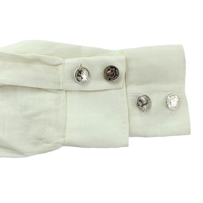 Chanel Vintage Shirt Blouse Long Sleeve Lightweight Mademoiselle Coin Button — view 6