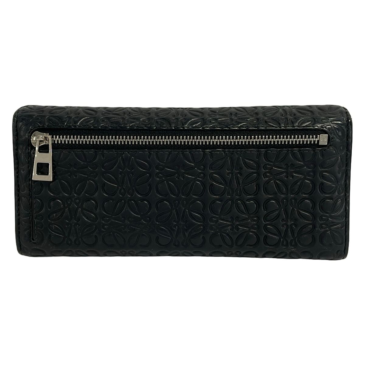 Loewe Wallet Anagram Pattern Black Embossed Leather — view 2