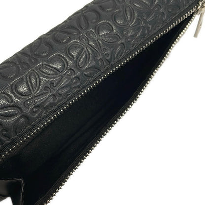 Loewe Wallet Anagram Pattern Black Embossed Leather — view 7
