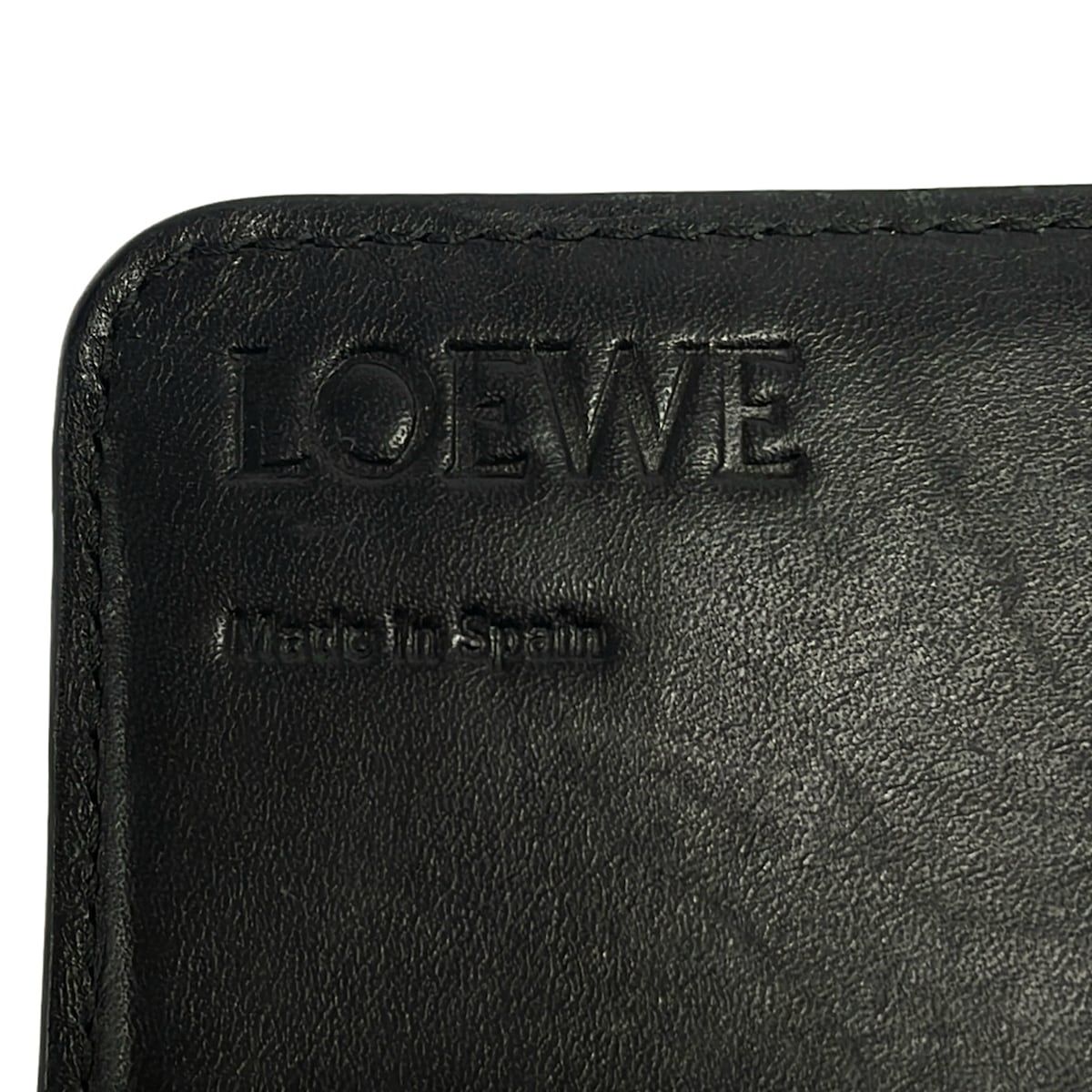 Loewe Wallet Anagram Pattern Black Embossed Leather — view 5