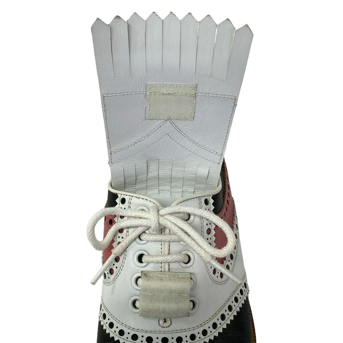 Gucci Shoes 38 Pink Black White Wingtip Leather — view 8