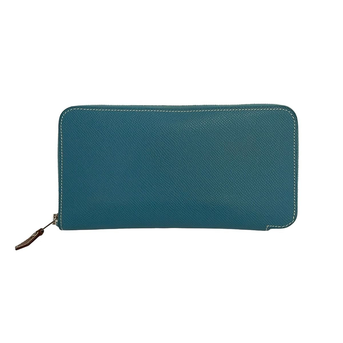 Hermes Wallet Azap Long Silk in Blue Jean Zip Around