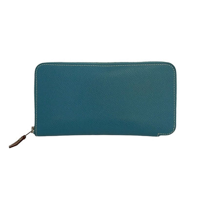 Hermes Wallet Azap Long Silk in Blue Jean Zip Around