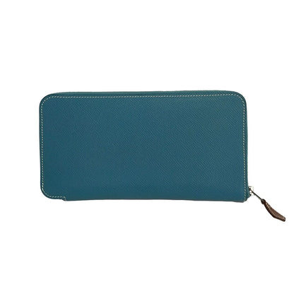 Hermes Wallet Azap Long Silk in Blue Jean Zip Around — view 2