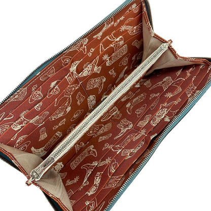 Hermes Wallet Azap Long Silk in Blue Jean Zip Around — view 3