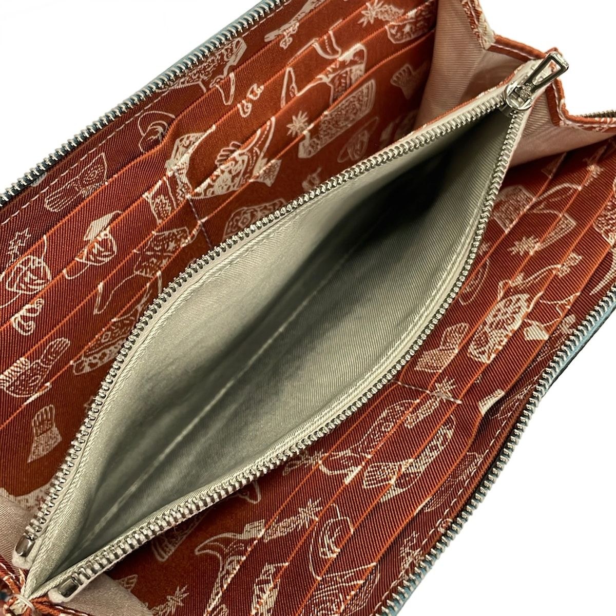 Hermes Wallet Azap Long Silk in Blue Jean Zip Around — view 4