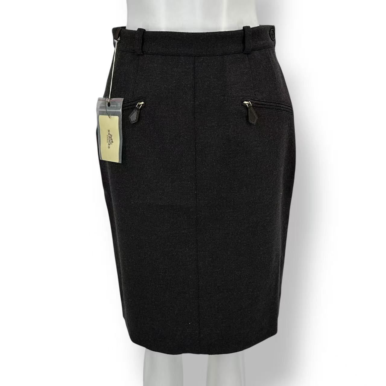 Hermes Skirt Brown Wool 38