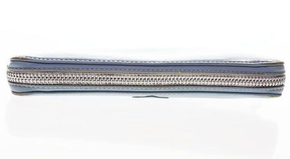 Chrome Hearts Rec Zip 3 Cemetery Cross Patch Leather Wallet Round Zip Blue — view 5