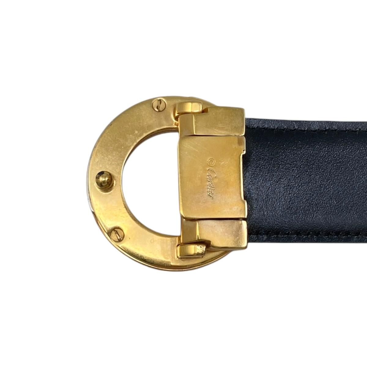 Cartier Belt Trinity Leather Black Gold Silver — view 4