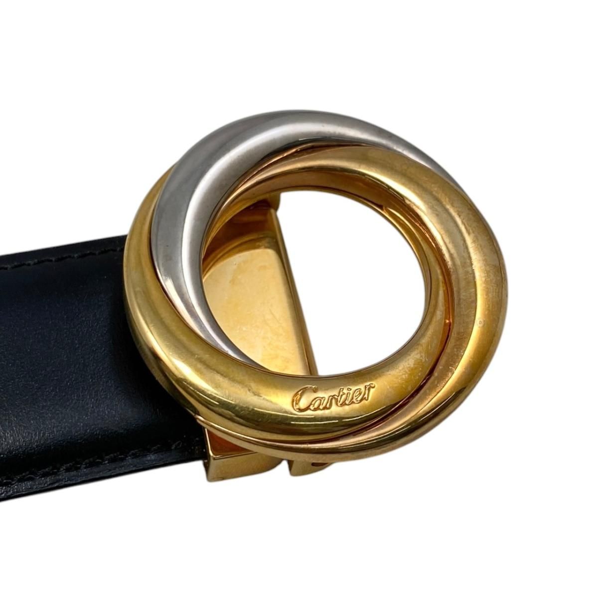Cartier Belt Trinity Leather Black Gold Silver — view 5