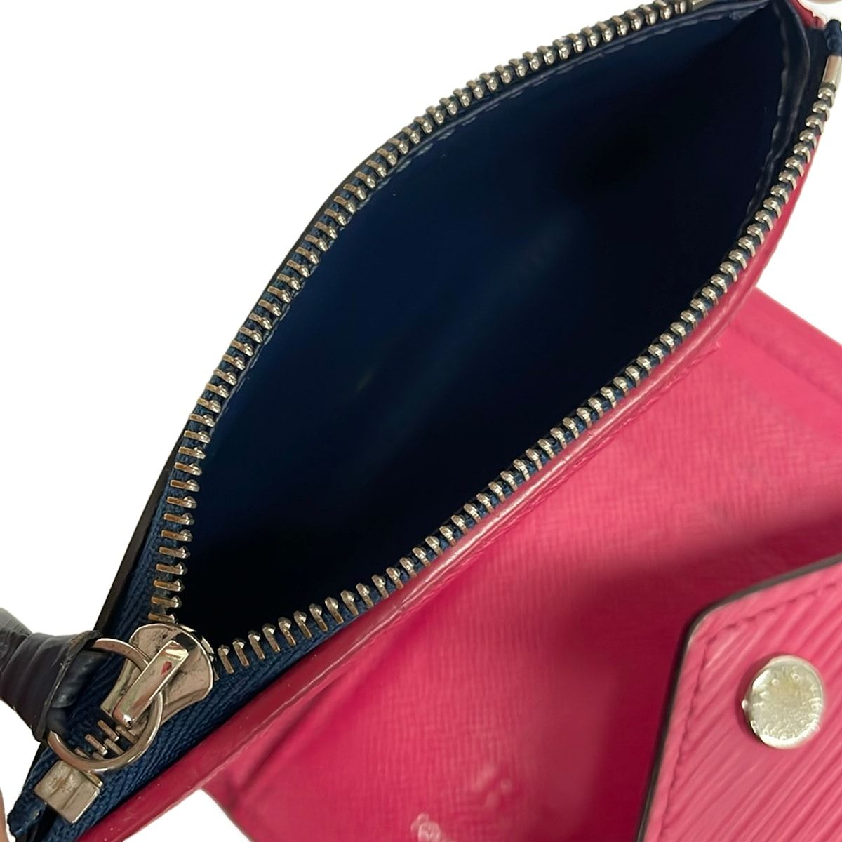 Louis Vuitton Trifold Wallet Epi Portefeuille Victorine Andigo Blue Initial — view 4