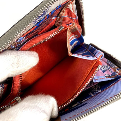Hermes Coin Case Azap Compact Silk in Epsom Etain Gray — view 3