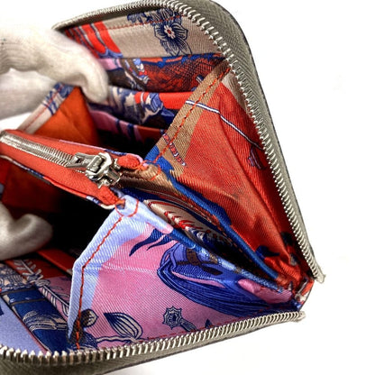 Hermes Coin Case Azap Compact Silk in Epsom Etain Gray — view 4