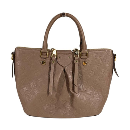 Louis Vuitton Handbag Mazarine PM Monogram Empreinte Leather Taupe Light Brown