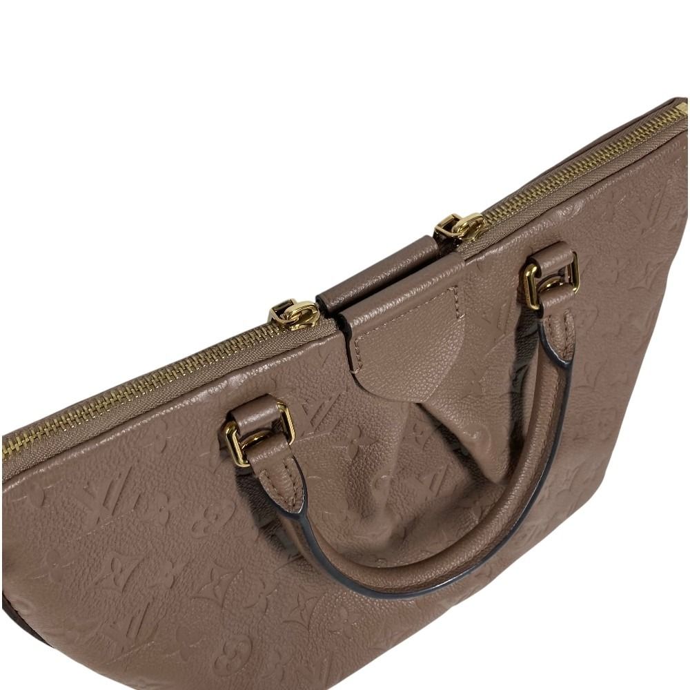 Louis Vuitton Handbag Mazarine PM Monogram Empreinte Leather Taupe Light Brown — view 6
