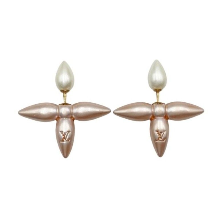Louis Vuitton Earrings Book le Doreil Pink Gold Metal