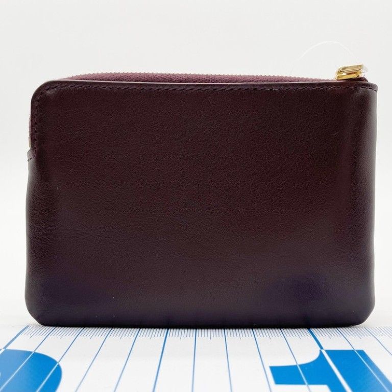 Celine Coin Case Cuir Triomphe Purse Bordeaux Leather Gold — view 2
