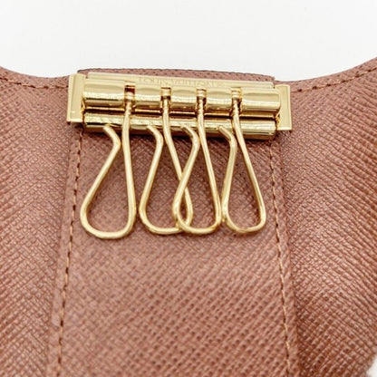 Louis Vuitton Key Case Key Ring Multicles 4 Brown Monogram Gold Key Holder — view 8