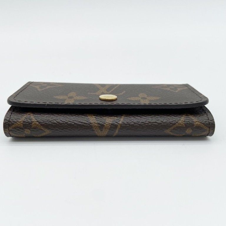 Louis Vuitton Key Case Key Ring Multicles 4 Brown Monogram Gold Key Holder — view 3