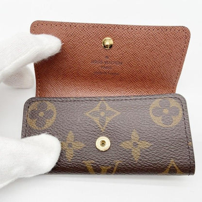 Louis Vuitton Key Case Key Ring Multicles 4 Brown Monogram Gold Key Holder — view 6