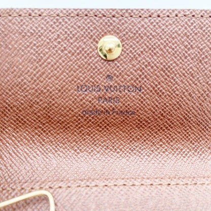 Louis Vuitton Key Case Key Ring Multicles 4 Brown Monogram Gold Key Holder — view 9